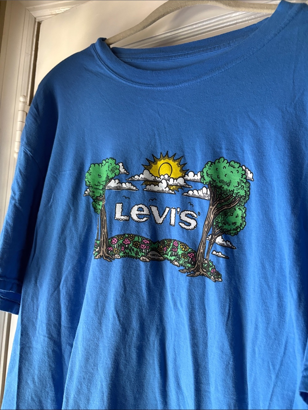 Levi's Women's Blue Graphic Short Sleeve Tee